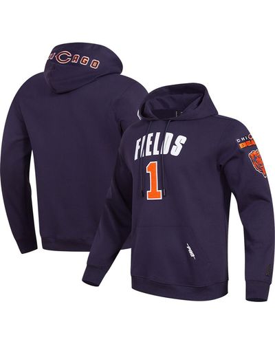 Pro Standard Justin Fields Chicago Bears Player Name And Number Pullover Hoodie - Blue
