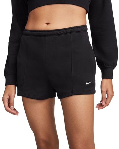 Nike Sportswear Chill Terry High-waisted Slim 2" French Terry Shorts - Black