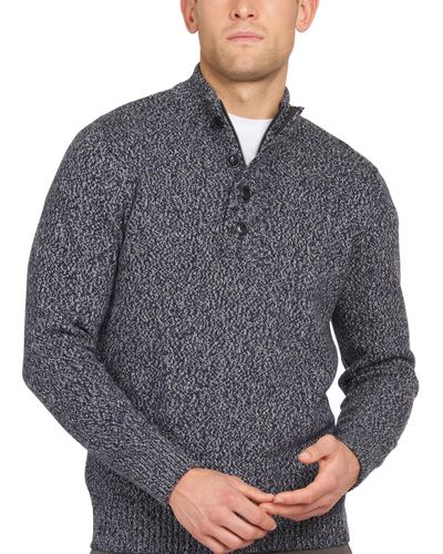 Barbour Sid Regular-fit Marled Half-zip Sweater - Gray