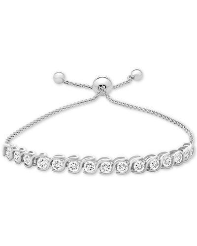 Macy's Clear Crystal and Gold Ball Stretch Bracelet | Hawthorn Mall
