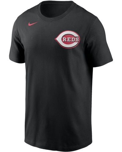 Nike Cincinnati Reds Swoosh Wordmark T-shirt - Black