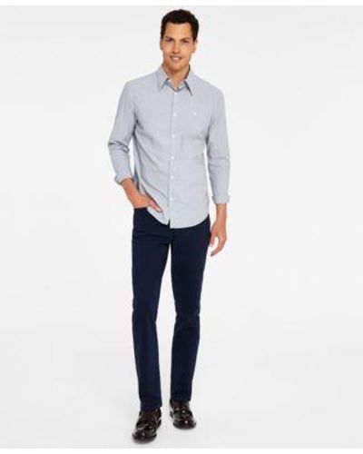 Calvin Klein Slim Fit Grey Plaid Dress Pants, $95, Macy's