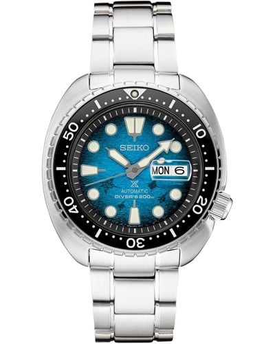 Seiko Prospex Manta Ray Diver Stainless Steel Bracelet Watch 45mm - Blue
