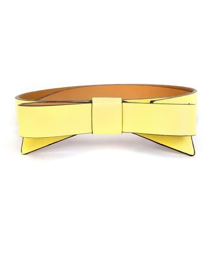 Kate Spade Leather Bow Belt - Yellow