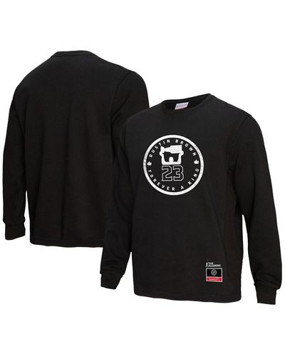 Mitchell & Ness Dustin Brown Los Angeles Kings Forever A King Long Sleeve T-shirt - Black