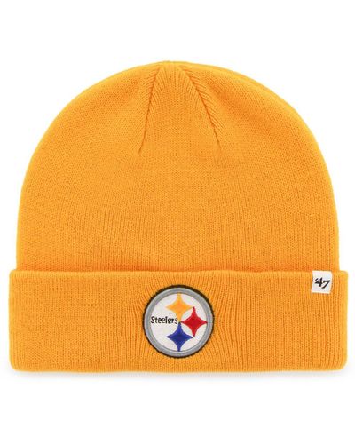 '47 '47 Pittsburgh Steelers Secondary Basic Cuffed Knit Hat - Metallic