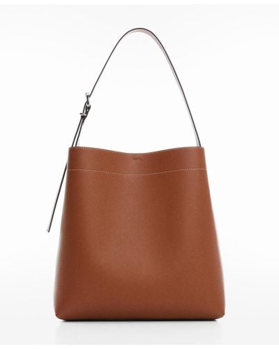 Mango Short Handle Shopper Bag - Brown