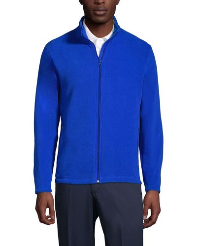 Lands' End School Uniform Full-zip Mid-weight Fleece Jacket - Blue