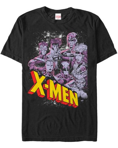 Fifth Sun Marvel Comic Collection Vintage X-men Team Logo Short Sleeve T-shirt - Black