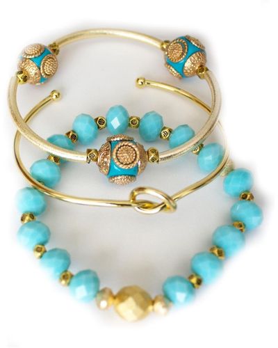Michael Gabriel Designs Tiffani Bracelet Set - Blue