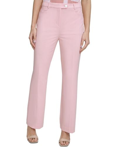 Calvin Klein Petite Lux Modern-fit Pants - Pink
