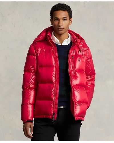 Polo Ralph Lauren The Gorham Utility Glossed Down Jacket - Red