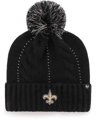 '47 New Orleans Saints Bauble Cuffed Knit Hat - Black