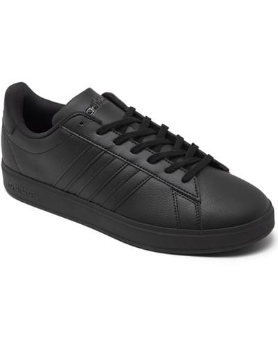 adidas Grand Court Cloudfoam Comfort Lifestyle Casual Sneakers From Finish Line - Black