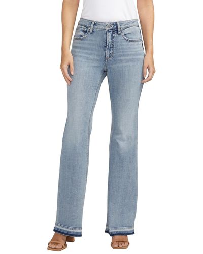 Silver Jeans Co. Most Wanted Mid Rise Flare Jeans - Blue