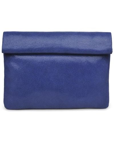 Moda Luxe Gianna Metallic Clutch - Blue