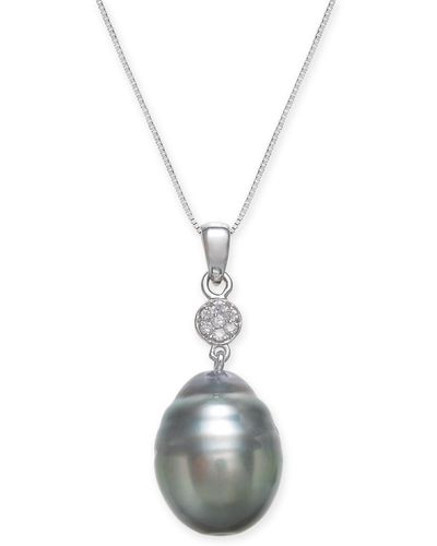 Macy's Cultured Black Tahitian Pearl (12 Mm - Metallic