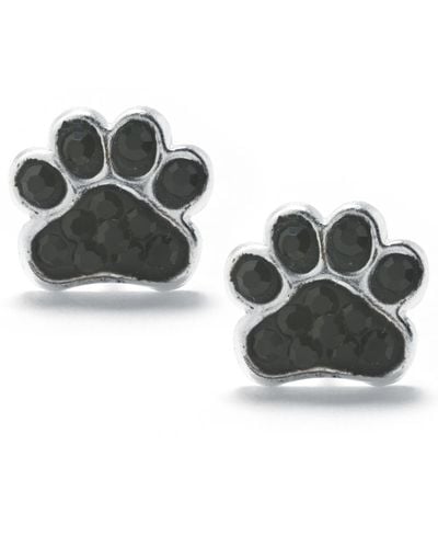 Giani Bernini Pave Crystal Dog Paw Stud Earrings Set - Black