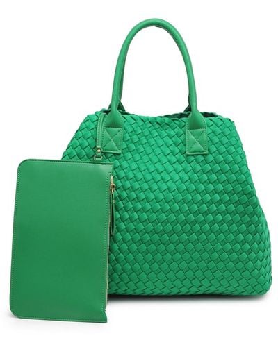Urban Expressions Ithaca Woven Neoprene Tote - Green