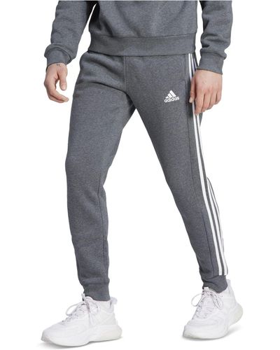 adidas Essentials 3-stripes Regular-fit Fleece Sweatpants, Regular And Big & Tall - Grey