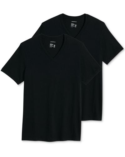 Jockey Big & Tall Classic Tagless V-neck Undershirt 2-pack - Black