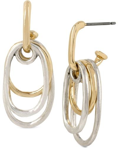 Robert Lee Morris Two-tone Multi-oval Drop Earrings - Metallic