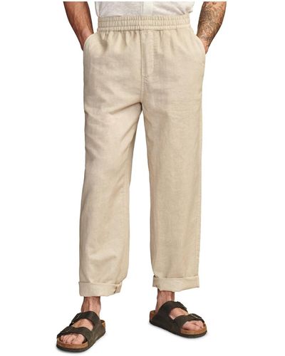 Lucky Brand Linen Pull-on Pants - Natural