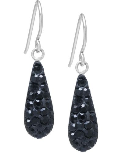 Giani Bernini Pave Crystal Teardrop Earrings - Black