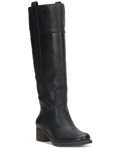 Lucky Brand Hybiscus Knee-high Wide-calf Riding Boots - Black