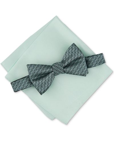 Alfani 2-pc. Bow Tie & Pocket Square Set - Blue