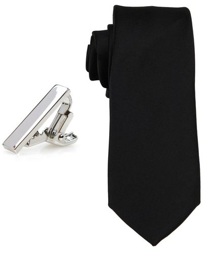 Con.struct Solid Tie & 1" Tie Bar Set - Black