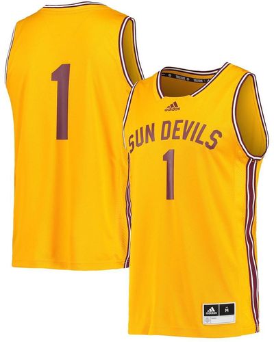 adidas #1 Arizona State Sun Devils Reverse Retro Jersey - Metallic