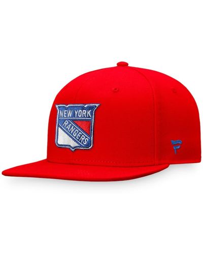 Fanatics New York Rangers Core Primary Logo Fitted Hat - Red