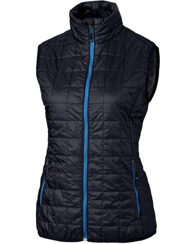 Cutter & Buck Rainier Primaloft Plus Size Eco Insulated Full Zip Puffer Vest - Blue