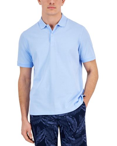 Club Room Classic Fit Performance Stretch Polo - Blue