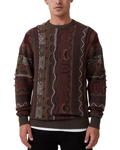 Cotton On Garage Knit Sweater - Brown