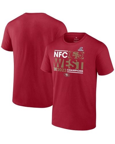 Fanatics San Francisco 49ers 2023 Nfc West Division Champions Conquer T-shirt - Red
