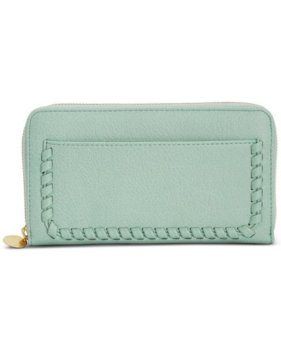 Style & Co. Whip-stitch Zip Wallet - Green