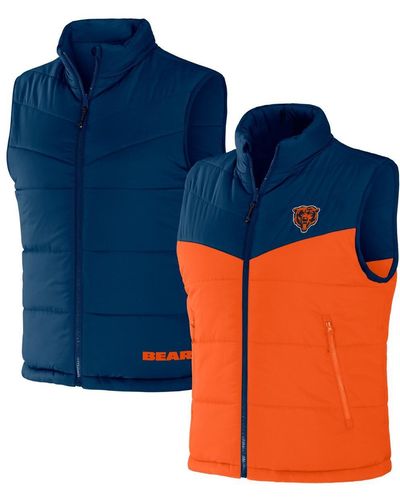 Fanatics Nfl X Darius Rucker Collection By Chicago Bears Colorblocked Full-zip Vest - Blue