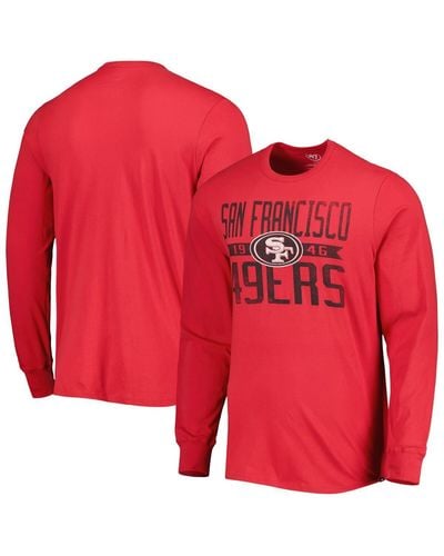 '47 San Francisco 49ers Brand Wide Out Franklin Long Sleeve T-shirt - Red