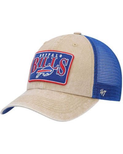 Buffalo Bills '47 Four Stroke Clean Up Snapback Hat - Royal/Natural