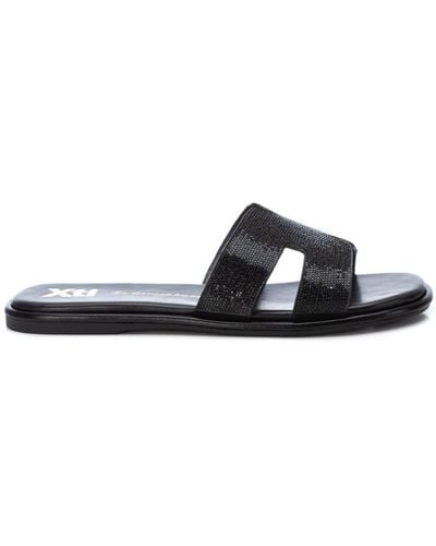 Xti Flat Sandals By - Black