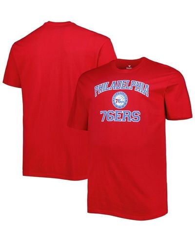 Profile Philadelphia 76ers Big And Tall Heart And Soul T-shirt - Red