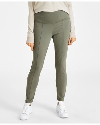 Style & Co. Mid-rise Ponte-knit Pants - Green