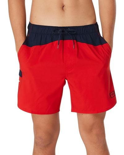 Speedo Marina Flex 6-1/2" Volley Shorts - Red