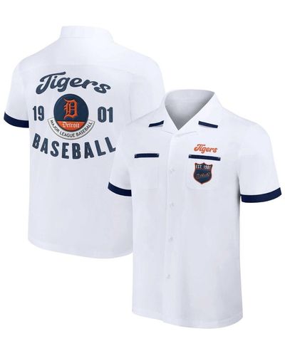 Fanatics Darius Rucker Collection By Detroit Tigers Bowling Button-up Shirt - White