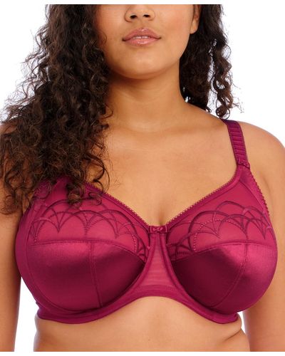Elomi Cate Full Figure Underwire Lace Cup Bra El4030 - Red