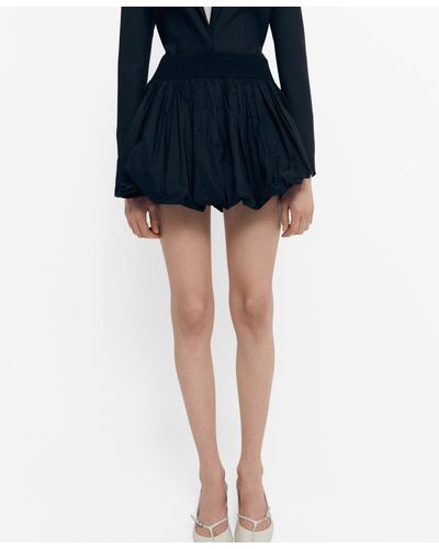 Mango Ruffed Hem Mini-skirt - Black