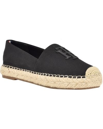 Tommy Hilfiger Peanni Flat Espadrille Closed Toe Shoes - Blue