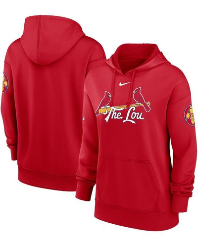 Nike St. Louis Cardinals 2024 City Connect Authentic Collection Practice Performance Pullover Hoodie - Red
